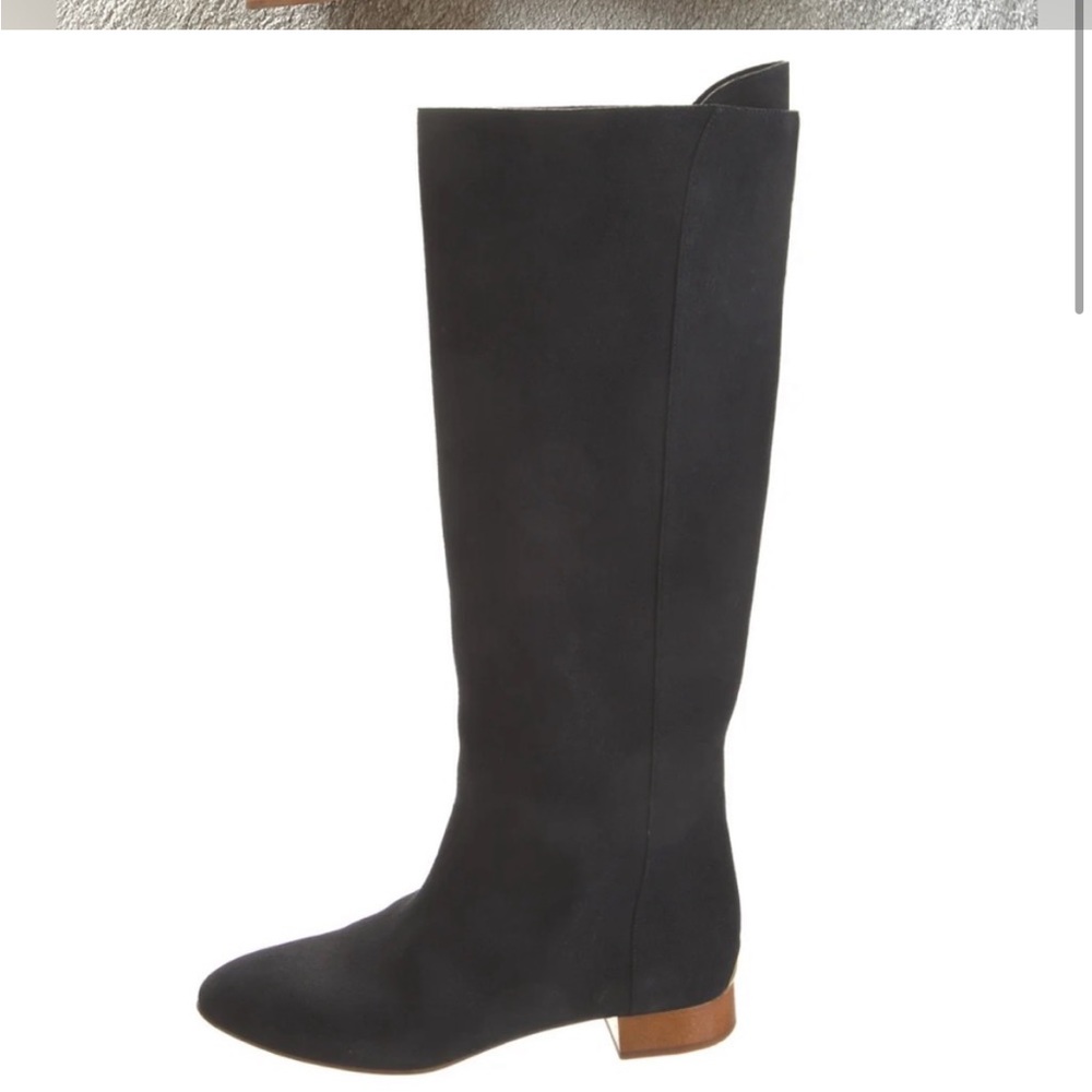 Chloe Blue Suede  boots with wooden heel! BRAND NEW
